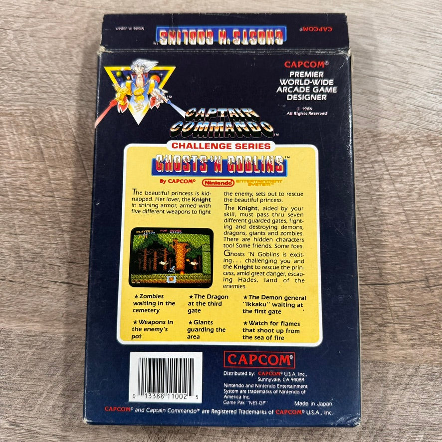 Ghosts And Goblins NES Cib Great Condition See Photos