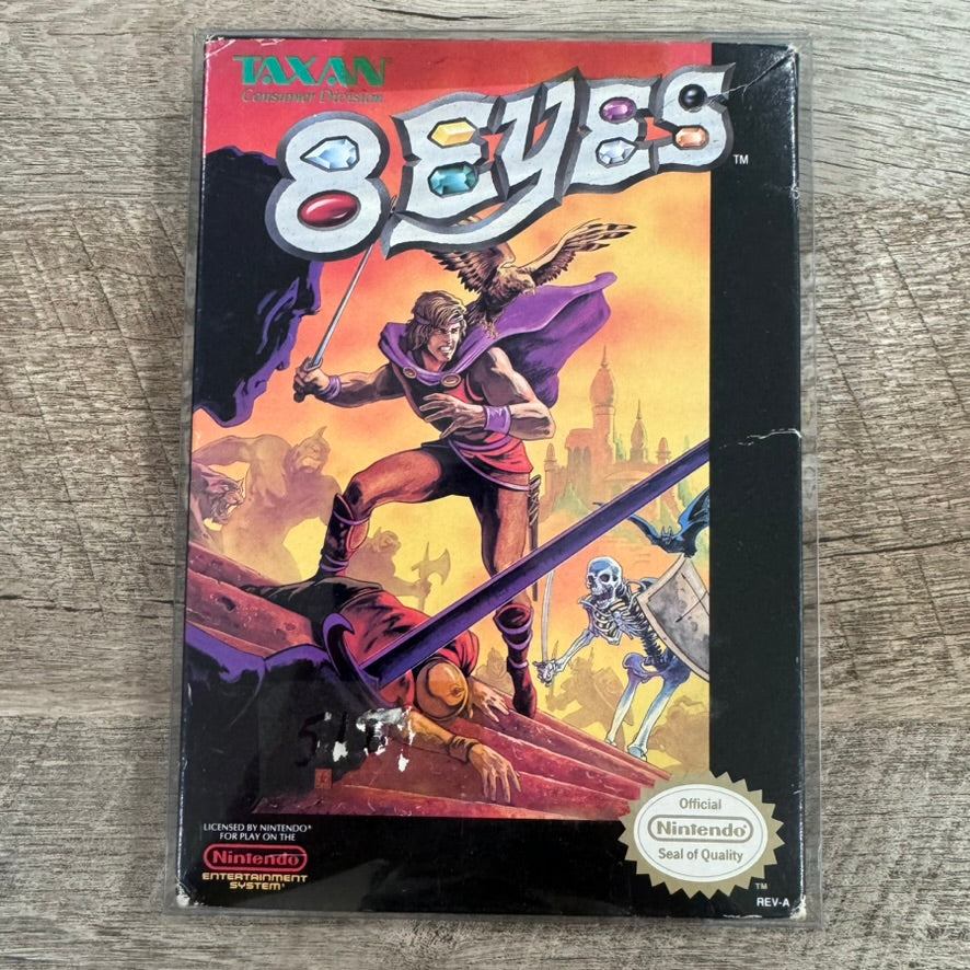 8 Eyes (Nintendo, NES 1989) Nice Authentic CIB Copy W/ Box, Manual & Cart!