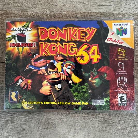 Donkey Kong 64 (Nintendo 64, N64 1999) CIB W/ CLEAN Exp. Pak, Cart, Box & MORE!