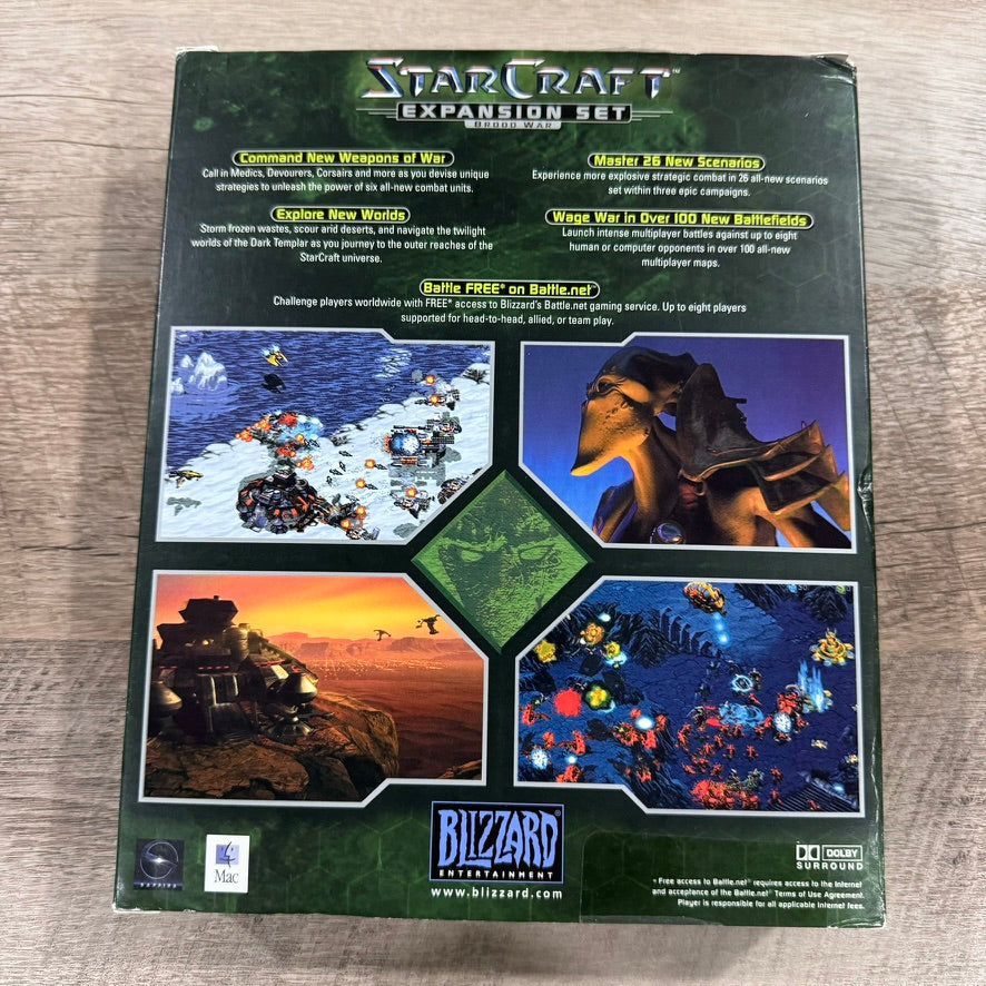 StarCraft: Brood War Expansion Set (Blizzard, PC 1998) 🔥 Clean BIG BOX 📦