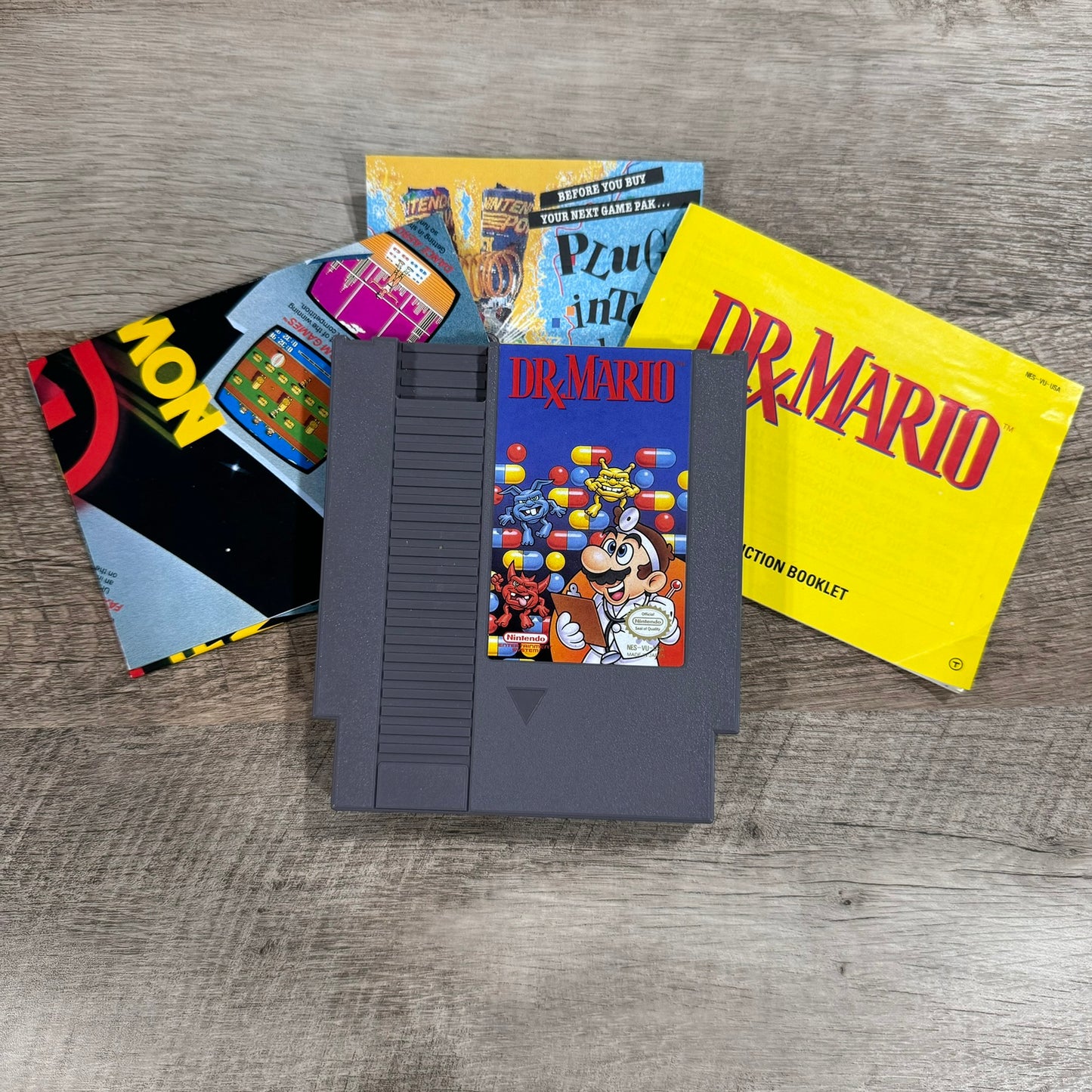 Dr. Mario (Nintendo, NES 1990) CIB W/ Car, Box, Manual & Poster! NICE COPY!