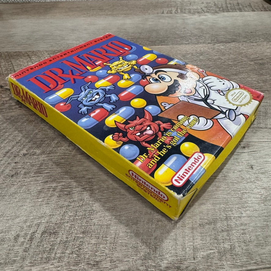 Dr. Mario (Nintendo, NES 1990) CIB W/ Car, Box, Manual & Poster! NICE COPY!