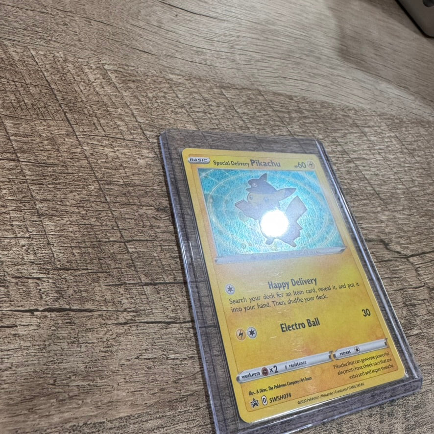 Pokémon TCG Special Delivery Pikachu Sword & Shield SWSH074 PROMO CARD!