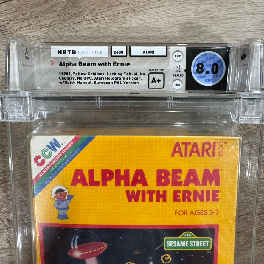 Alpha Beam With Ernie (Atari 2600, 1983) Graded WATA 8.0 A+ SEALED PAL Version!