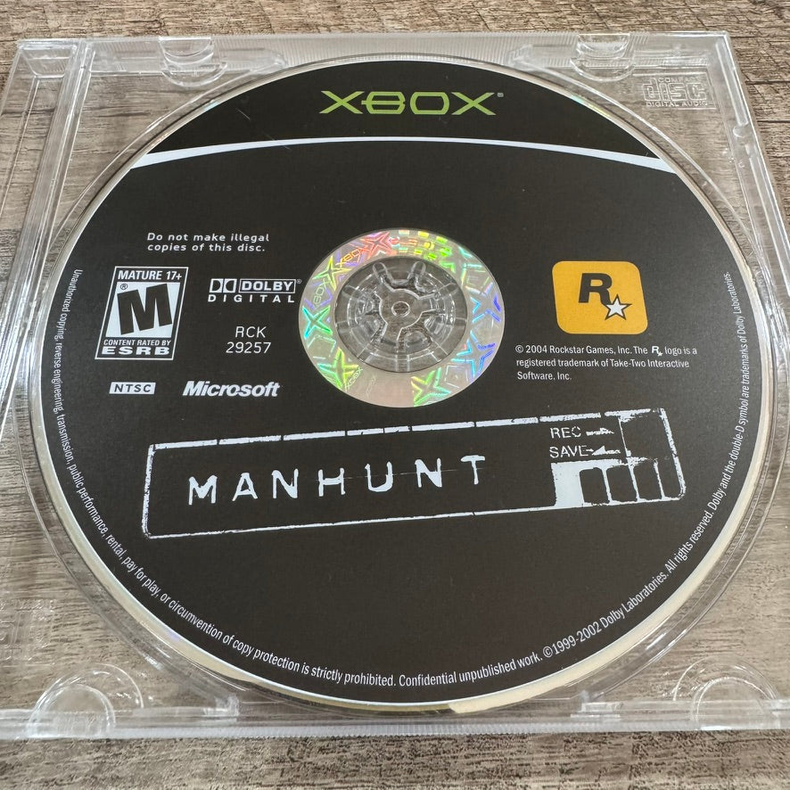 Manhunt (Microsoft Xbox, 2004) DISC ONLY Clean Copy! Rockstar⭐️