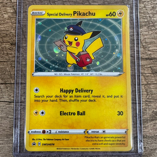 Pokémon TCG Special Delivery Pikachu Sword & Shield SWSH074 PROMO CARD!