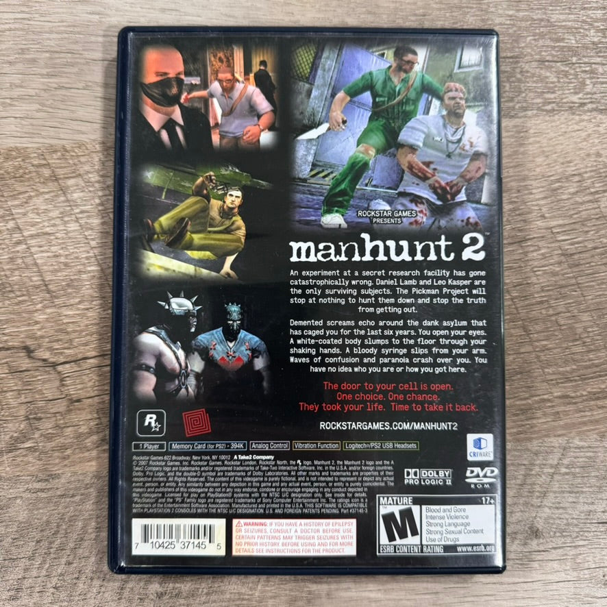 Manhunt 2 (PlayStation 2, PS2 2007) CIB & Very Clean Condition!