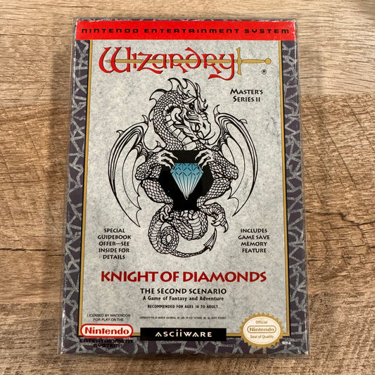 Wizardry Knight of Diamonds (Nintendo NES, 1991) Beautiful Condition🔥No Manual