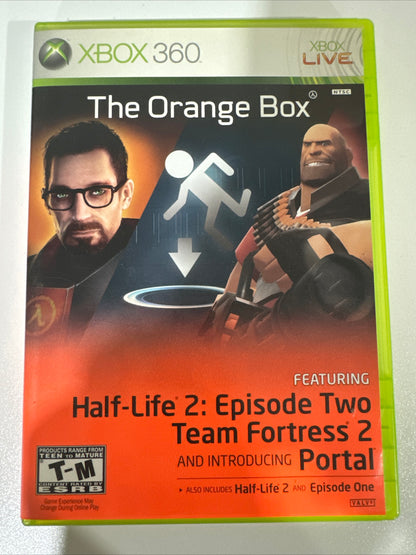 The Orange Box Half Life 2 (Xbox 360, 2007) CIB COMPLETE IN BOX MINT DISC