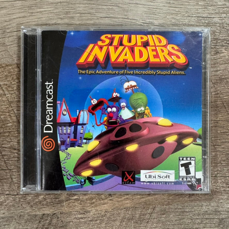 Stupid Invaders (Sega Dreamcast, 2001) CIB W/ Near Mint Discs, Manual & OG Case!