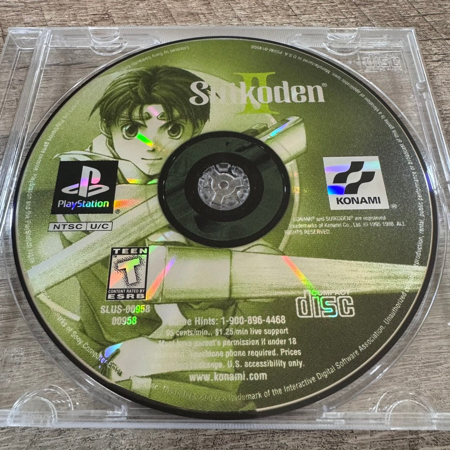 Suikoden II (Sony PlayStation 1, PS1 1999) DISC ONLY Very Clean Disc RARE!