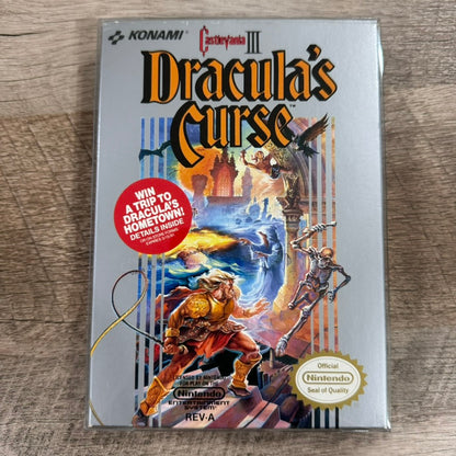 Castlevania 3 III Dracula's Curse (Nintendo NES, 1990) CRISPY CLEAN BOX & Cart!