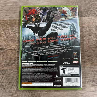 Spider-Man: Web of Shadows (Microsoft Xbox 360, 2008) Brand New & CLEAN Seal!🦭