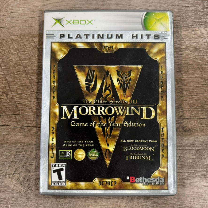 Elder Scrolls III: Morrowind GOTYE (Microsoft Xbox, 2004) CIB W/ Map & Reg++!