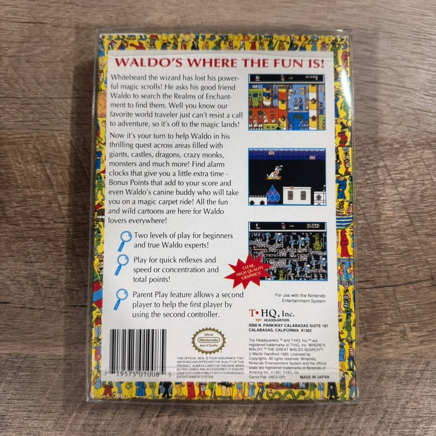 The Great Waldo Search (Nintendo Entertainment System, NES 1992) CIB & MINTY!