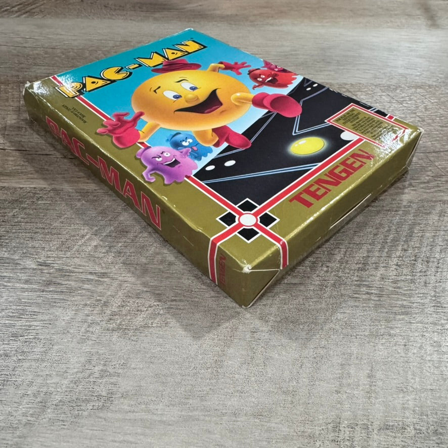 Pac-Man [Tengen] (Nintendo, NES) Complete W/ Nice Box, Minty Cart & LONG Manual!