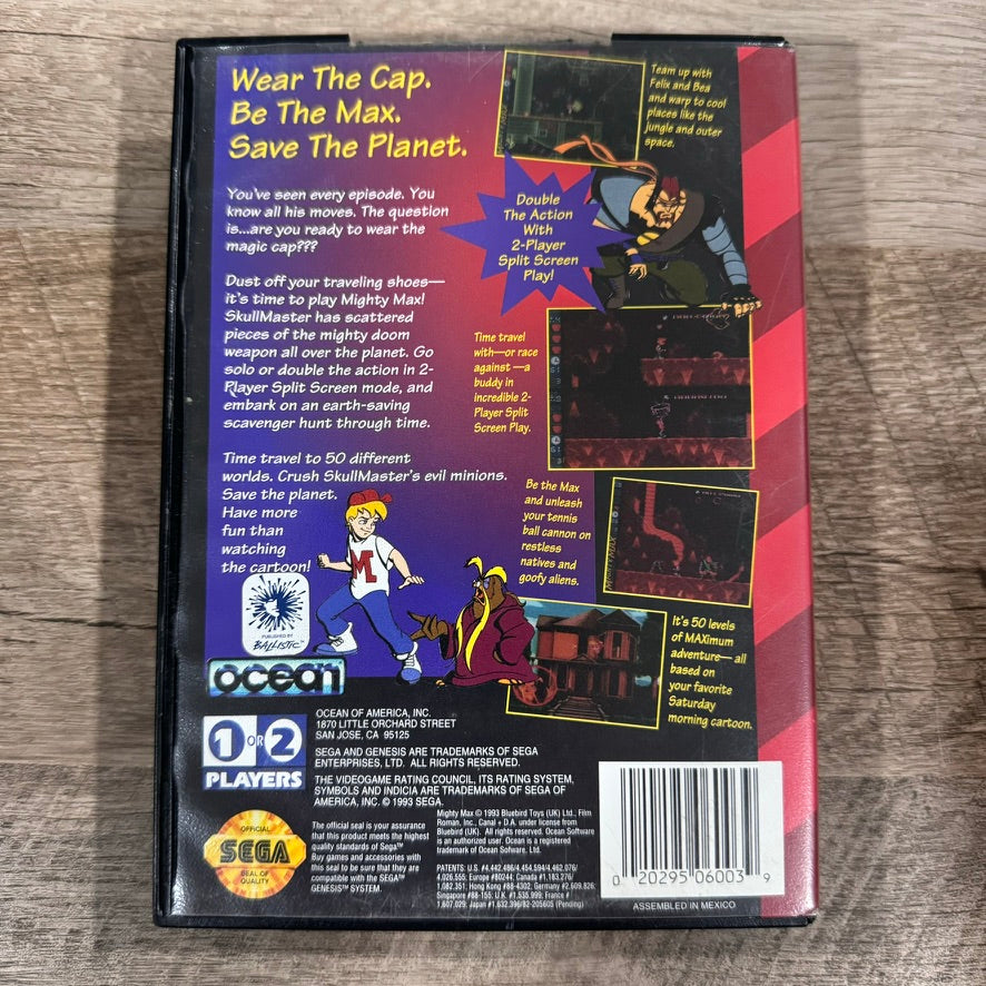 Adventures of Mighty Max (Sega Genesis, 1994) CIB & MINTY W/ Comic Book & Manual