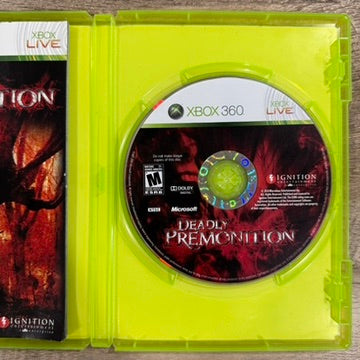 Deadly Premonition (Microsoft Xbox 360, 2010) CIB Complete & Beautifully Clean!