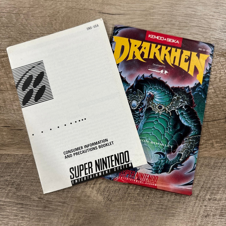 Drakkhen (Super Nintendo SNES, 1991) CIB Complete Beautiful Copy & Authentic!