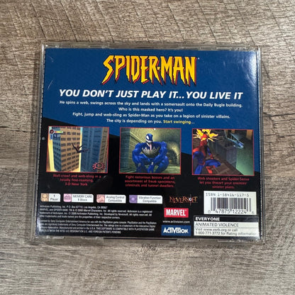 Spider-Man (Sony Playstation, PS1 2000) CIB & VGC W/ Manual & Registration Card!