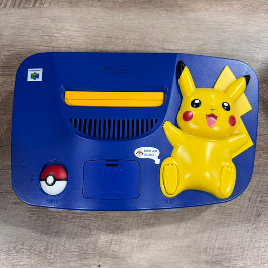 Pikachu Edition Nintendo 64 (NUS-101-USA) Beautifully Clean & MINTY SYSTEM!