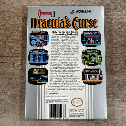 Castlevania 3 III Dracula's Curse (Nintendo NES, 1990) CRISPY CLEAN BOX & Cart!