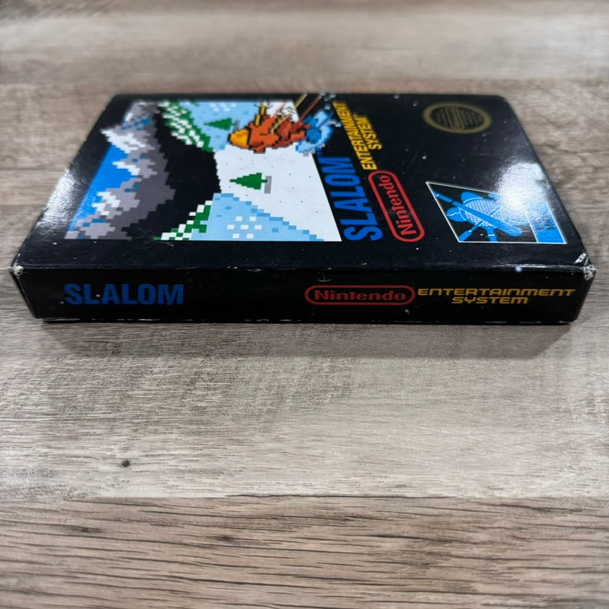 Slalom (Nintendo NES, 1986)🔥5-Screw Variant! Black Box CIB Game W/ Manual CLEAN