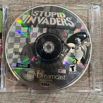 Stupid Invaders (Sega Dreamcast, 2001) CIB W/ Near Mint Discs, Manual & OG Case!