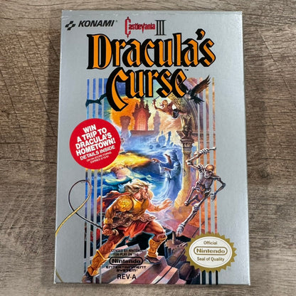 Castlevania 3 III Dracula's Curse (Nintendo NES, 1990) CRISPY CLEAN BOX & Cart!