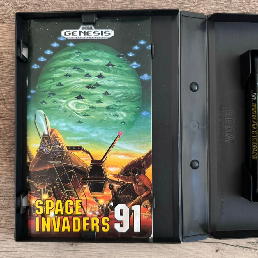 Space Invaders '91 (Sega Genesis, 1991) CIB & 🔥Very Good Condition!🔥