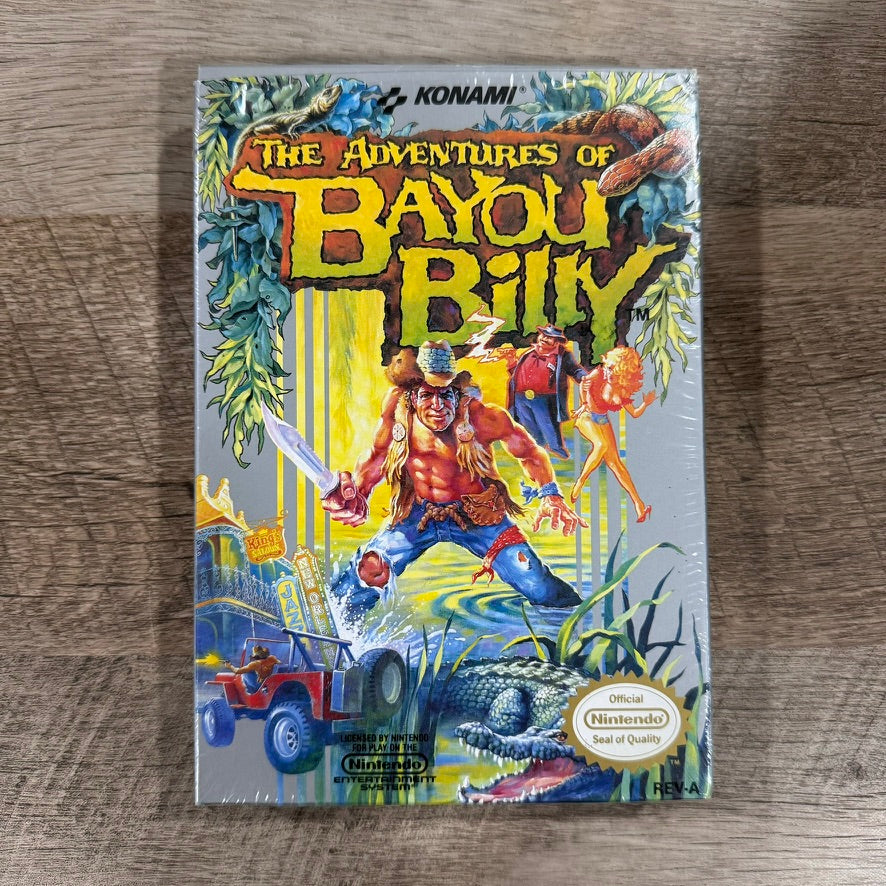 The Adventures of Bayou Billy (Nintendo NES, 1989) CIB & CLEAN SEAL! Beautiful!