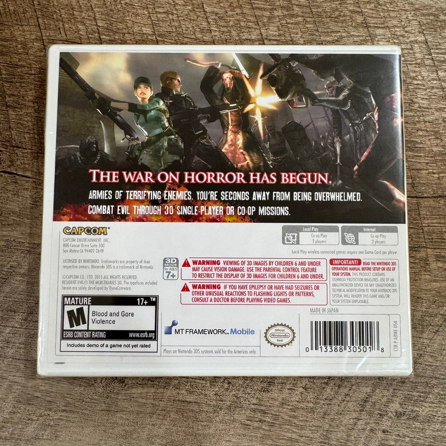 Resident Evil: The Mercenaries 3D (Nintendo 3DS, 2011) Factory Sealed & Mint!