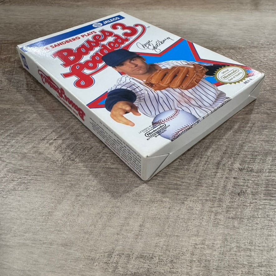 Bases Loaded 3 Ryne Sandberg (Nintendo, NES 1991) CIB & MINTY W/ Manual & Box!