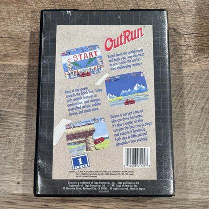 OutRun (Sega Genesis, 1991) CIB W/ Crispy Manual, Cart & Case! Includes Poster!