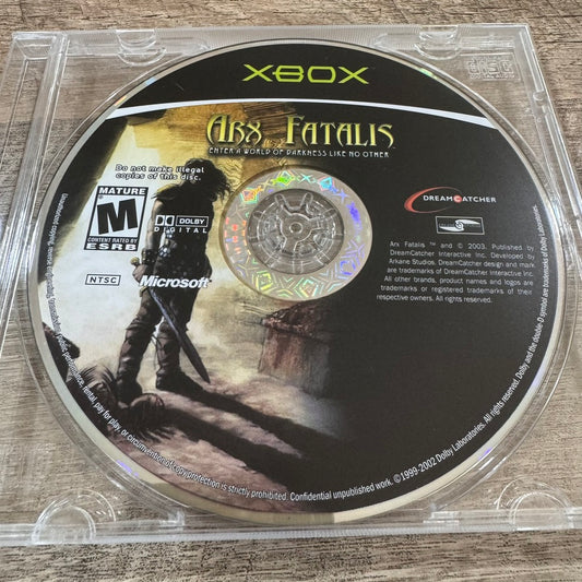 Arx Fatalis (Microsoft Xbox, 2003) DISC ONLY Very Clean Condition!