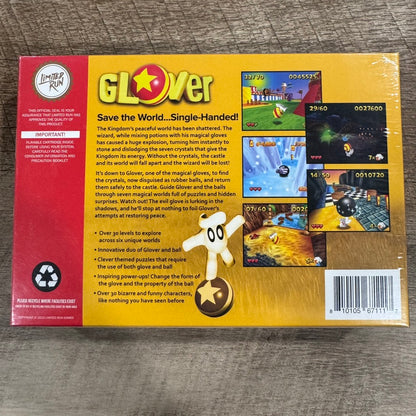 Glover [Limited Run Games] (Nintendo 64, N64 2022) Brand New & Sealed!