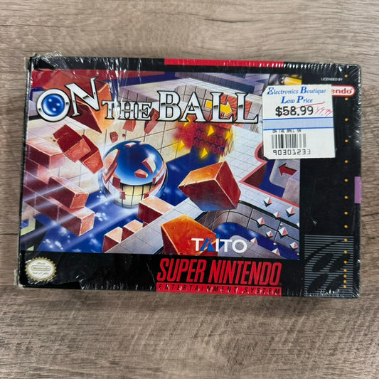 ON the Ball (Super Nintendo, SNES)🔥CIB Still W/ Seal! Near Mint Box! RARE🔥