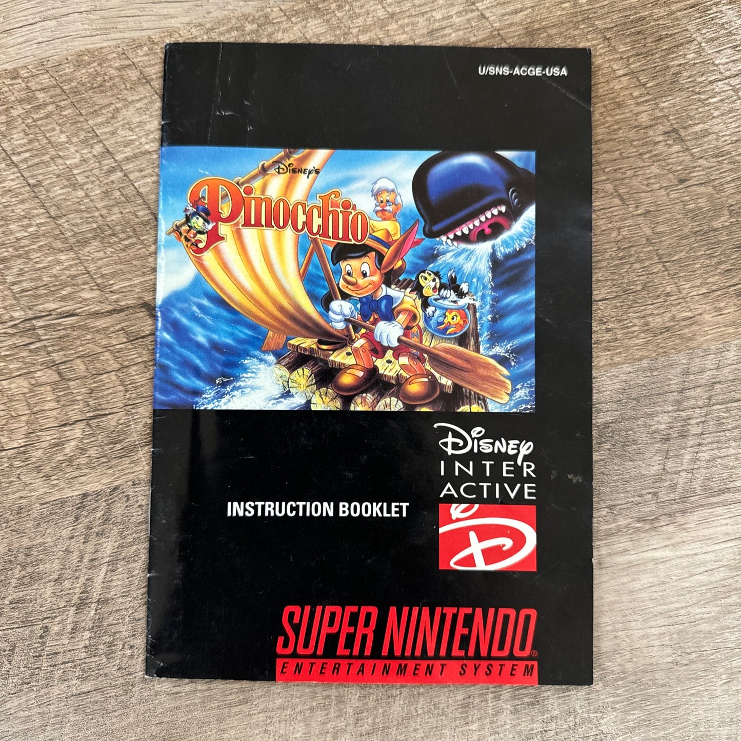 DISNEY'S PINOCCHIO (SNES Super NES Nintendo) Complete CIB