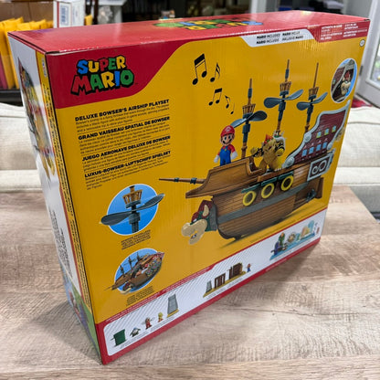 Nintendo Super Mario Deluxe Bowser’s Air Ship PlaySet Game With Sounds BRAND NEW