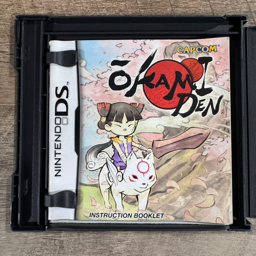 Okamiden (Nintendo DS, NDS 2011) CIB Complete W/ CLEAN Manual, Cart & Case!