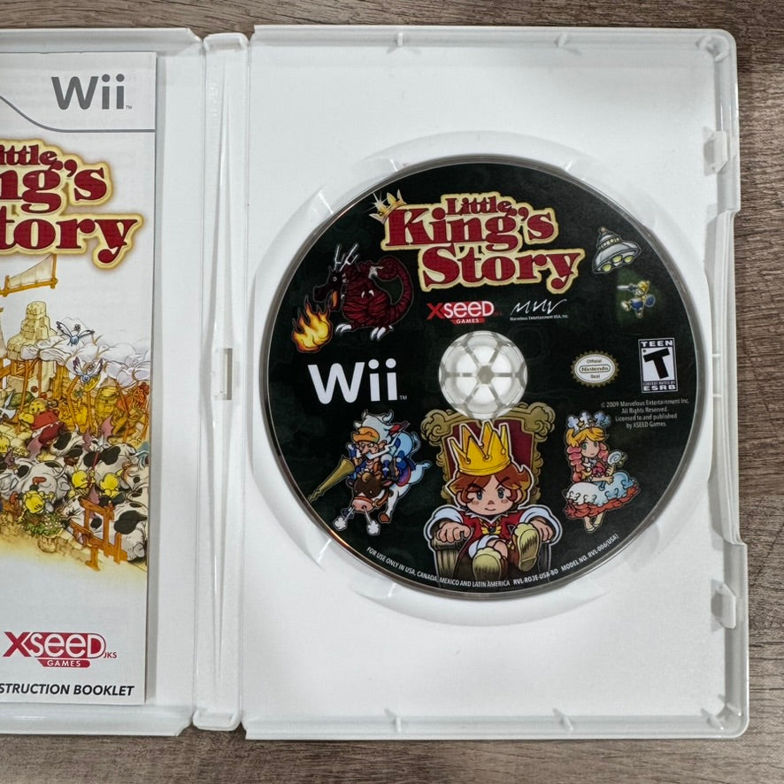 Little King's Story (Nintendo Wii, 2009) CIB W/ VERY CLEAN Manual & Disc!