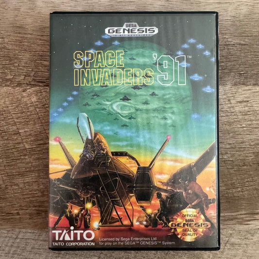 Space Invaders '91 (Sega Genesis, 1991) CIB & 🔥Very Good Condition!🔥