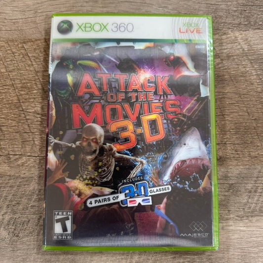 Attack Of The Movies 3-D (Microsoft Xbox 360, 2010) Brand New W/ Beautiful Seal!