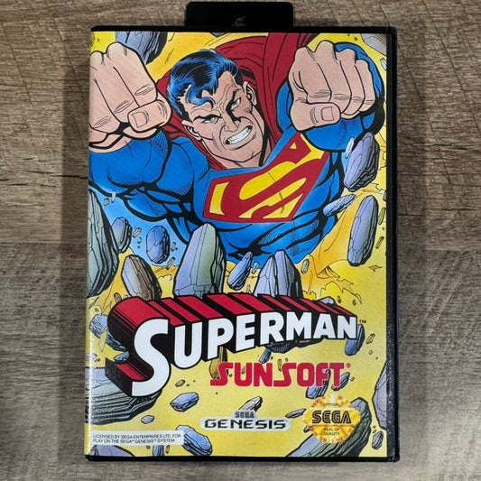 Superman (Sega Genesis, 1992) Sun Soft Complete W/ NM Manual, Cart & Art!