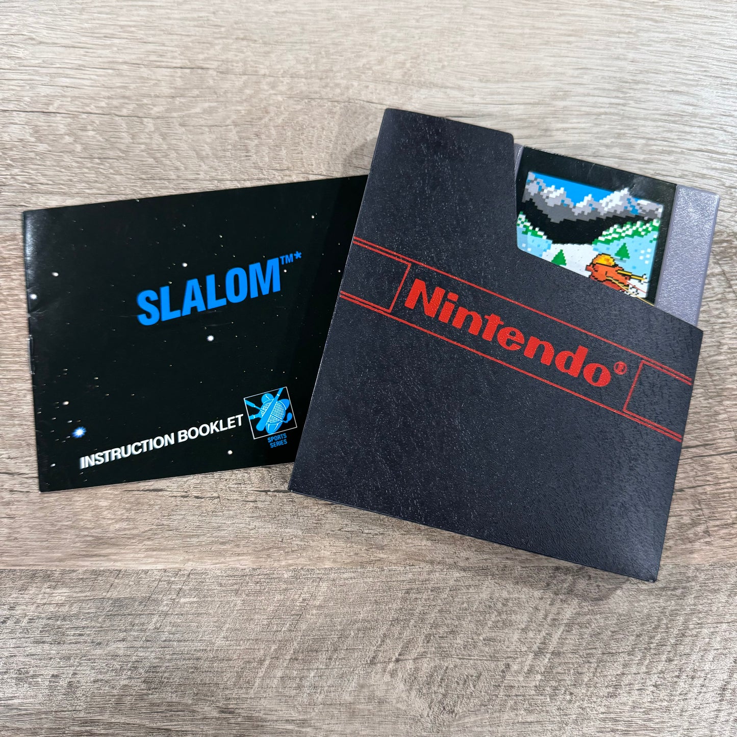 Slalom (Nintendo NES, 1986)🔥5-Screw Variant! Black Box CIB Game W/ Manual CLEAN