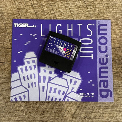 Lights Out (Tiger Game.com Handheld System, 1996) MINTY Cart & Manual!