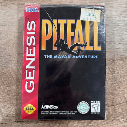 Pitfall: The Mayan Adventure (Sega Genesis,1994) CIB Cardboard Still Has SEAL!🦭