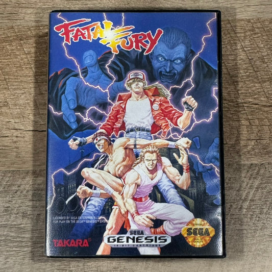 Fatal Fury (Sega Genesis, 1993) CLEAN CIB W/ Fat Manual, Crispy Cart & Case!