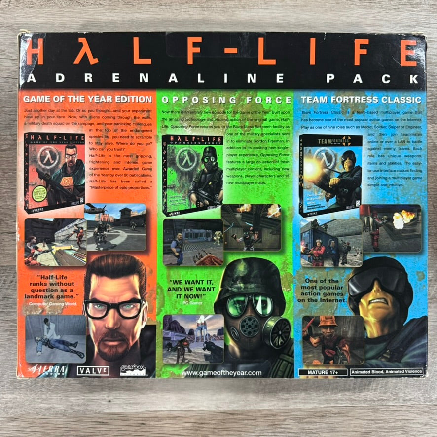 Half-Life: Game of the Year Edition (PC, 1999) Big sale box