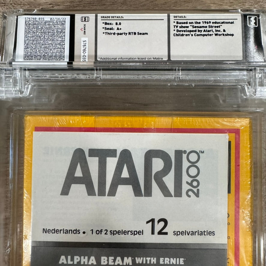 Alpha Beam With Ernie (Atari 2600, 1983) Graded WATA 8.0 A+ SEALED PAL Version!